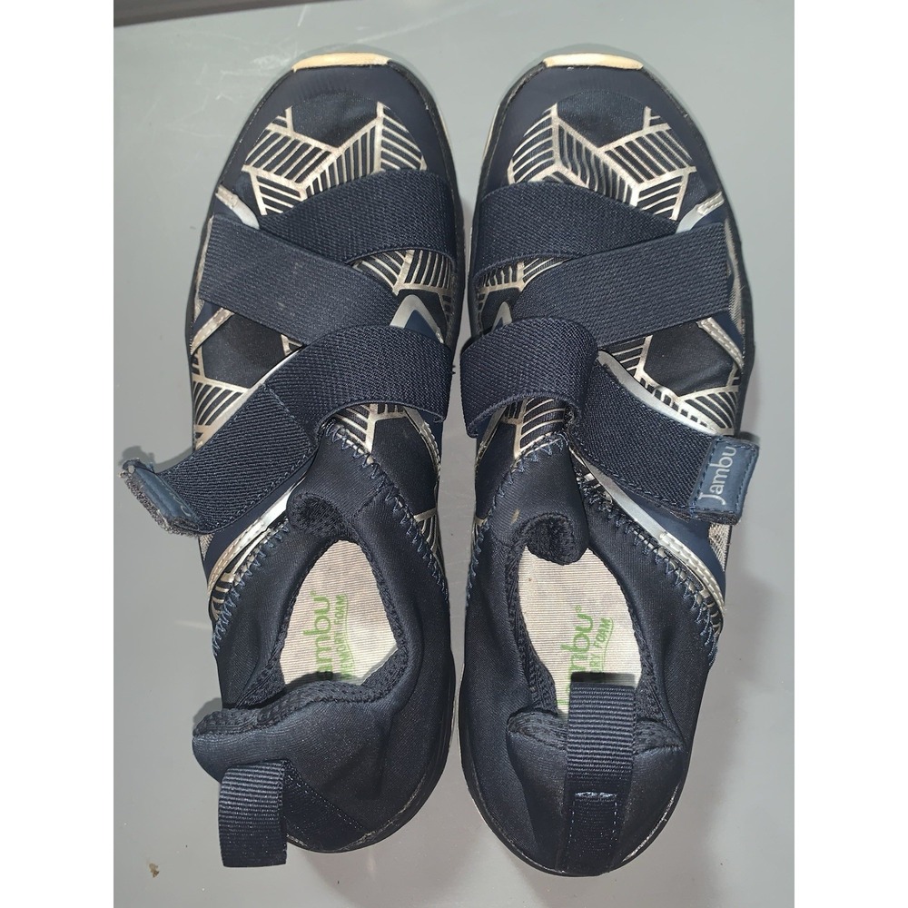 Jambu Oklahoma Vegan Women's 7.5 Blue Sneaker Synthetic Athletic Shoes Strappy